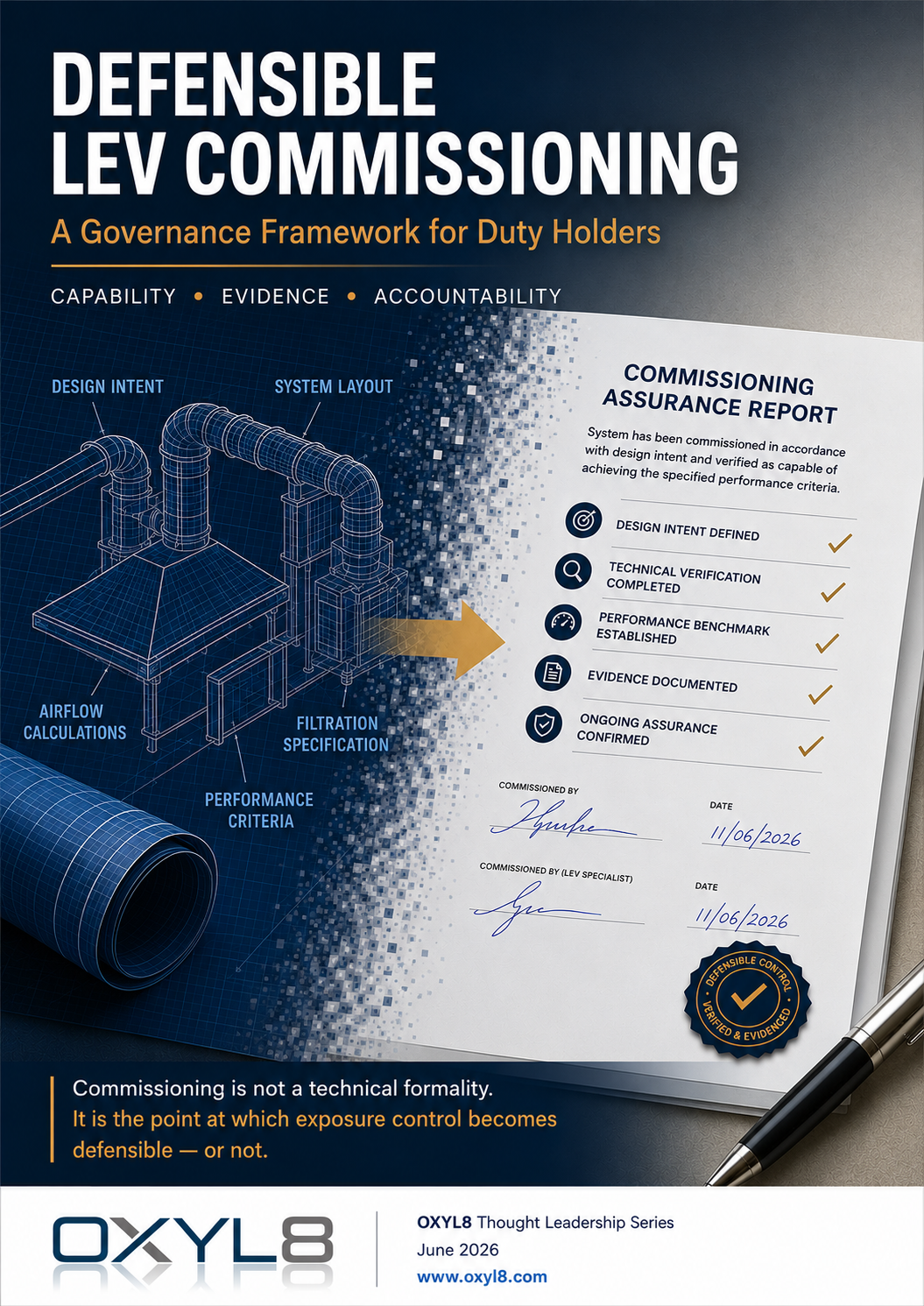 Cover of DHG-002, Defensible LEV Commissioning